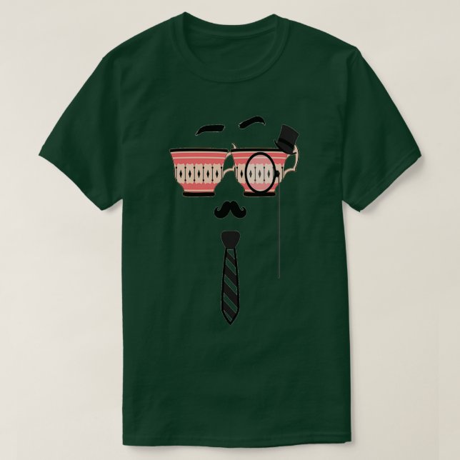 T-shirt tasse de café mignon (Design devant)