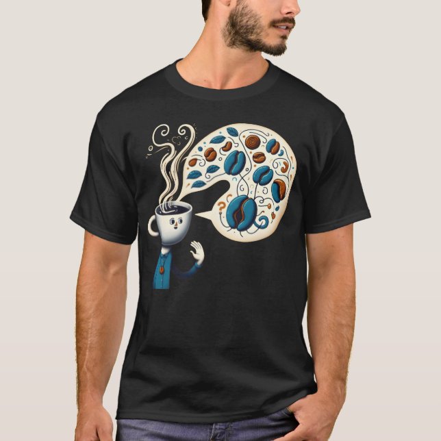 T-shirt Tasse de café originale Headee Artistic Fun (Devant)