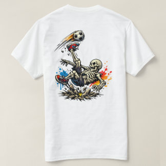 T-shirt Tasse de football avec un squelette stylisé faisan