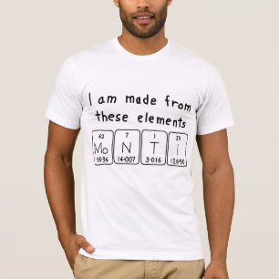 T-shirt Tasse de nom de table périodique de Monti