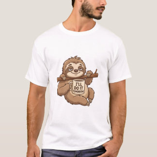 T-shirt Tasse de paresseux Fais-le demain