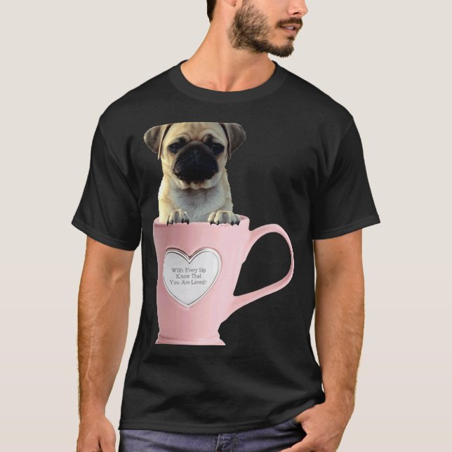 T-shirt Tasse de Pug L 2 (Devant)