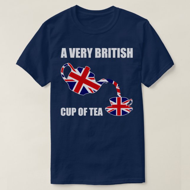 T-shirt Tasse De Thé Très Britannique (Design devant)