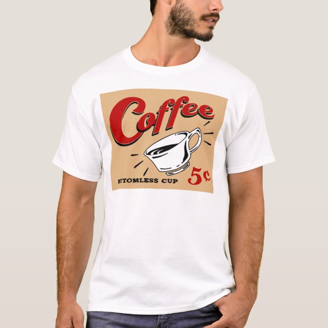T-shirt Tasse sans fond de café (Devant)