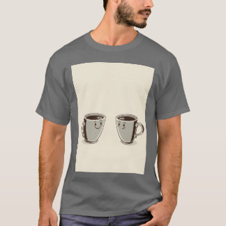 T-shirt Tasses à café vintage années 1950 fille