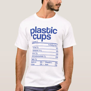 T-shirt Tasses en plastique Nutrition Fact Drôle Thanksgi