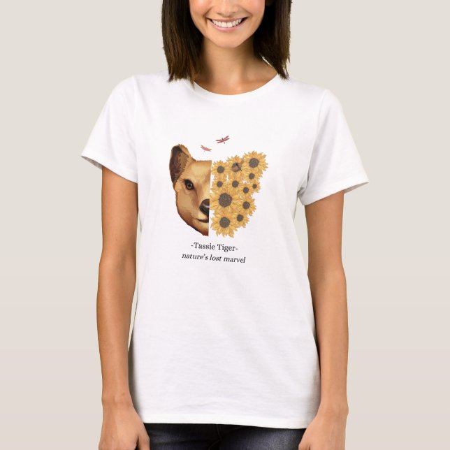 T-shirt Tassie Tiger Thylacine Loup de Tasmanie (Devant)