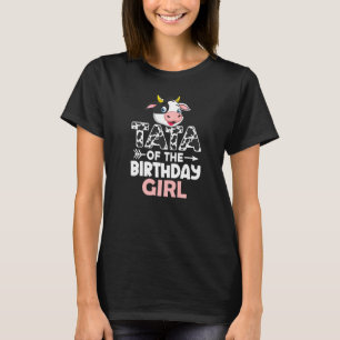 T-shirt Tata De L'Anniversaire Fille Vaches Ferme Vache Ta