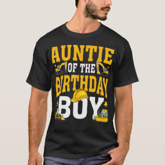 T-shirt Tata Du Garçon Anniversaire Équipe De Construction