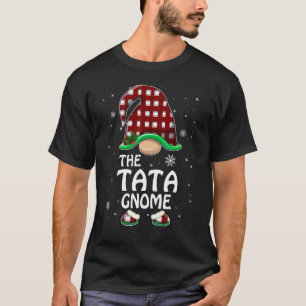 T-shirt Tata Gnome Buffalo Red Plaid Famille Correspondant