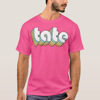 T-shirt Tate Retro Rainbow Typographie style défraîchi