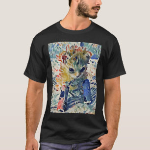 T-shirt Tater Tot Cat peinture inspirée de Matisse