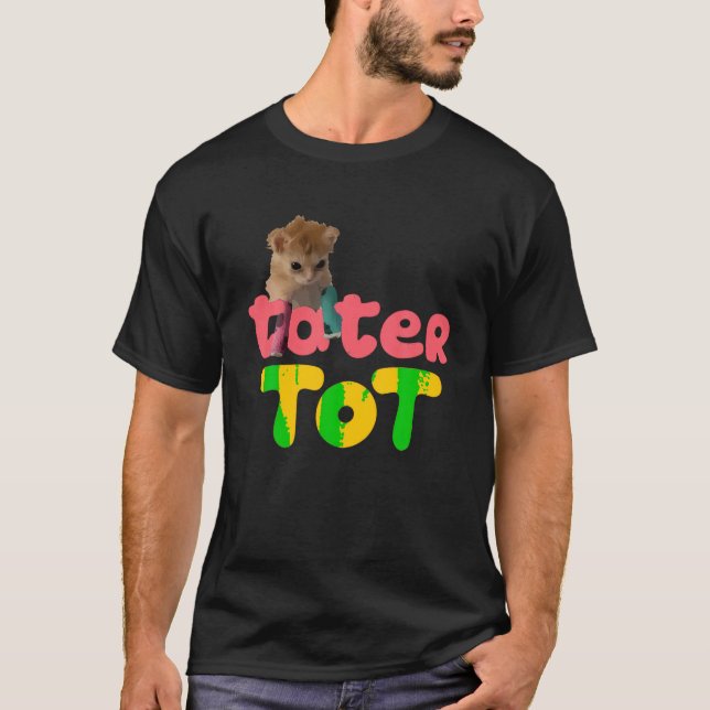 T-shirt Tater Tot chat mignon (Devant)