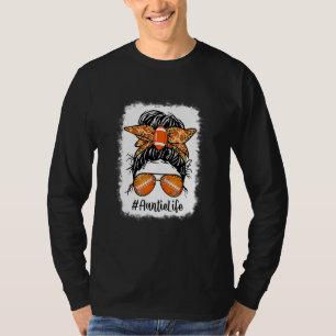 T-shirt Tatie de Football Décolorée Vie Chignon Débraillé 