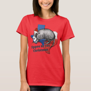 T-shirt Tatou hourra ki-yay du Texas de Noël