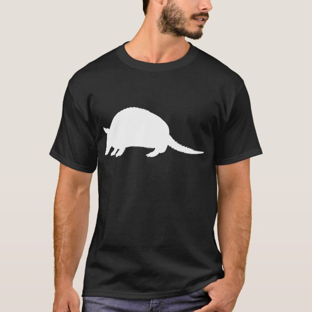 T-shirt Tatou noir et blanc (Devant)