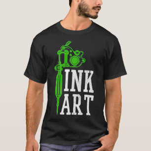 T-shirt Tatouage Artiste Encre Art Tatouage pistolet Encai