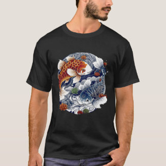 T-shirt Tatouage asiatique | Poisson Koi japonais | T-Shir