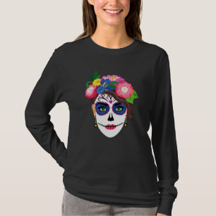 T-shirt Tatouage au sucre Plaine Dia De Los Muertos Femmes