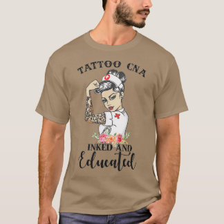 T-shirt Tatouage CNA Enchaîné Et Éduqué Forte Femme Infirm