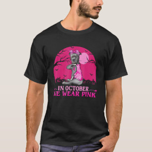 T-shirt Tatouage De Chien Pit Bull Fort En Octobre Nous Po
