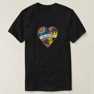 T-shirt Tatouage de cœur floral - Créez le vôtre