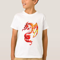 Tatouage de dragon de feu rouge