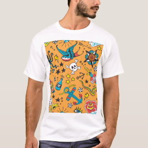 T-shirt Tatouage de l'ancienne école : mignon sans couture