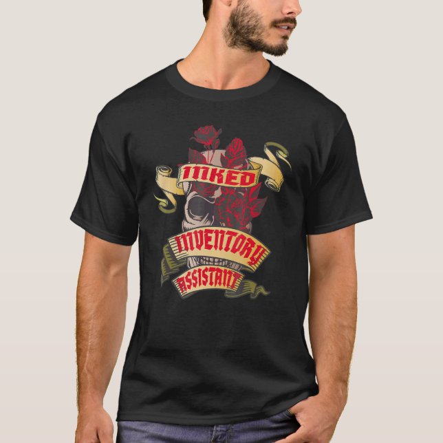 T-shirt Tatouage de l'Assistant Inventaire avec le crâne e (Devant)