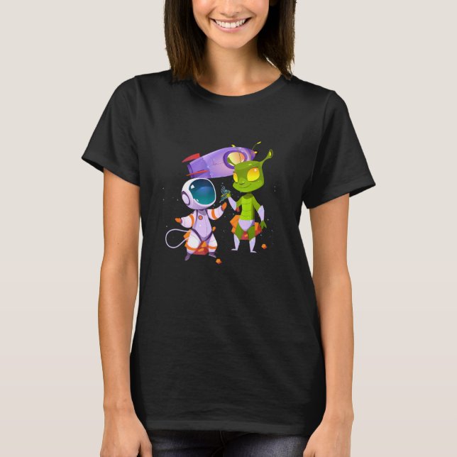 T-shirt Tatouage de l'astronaute Alien (Devant)