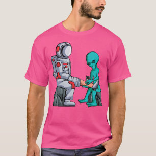 T-shirt Tatouage De L'Astronaute Tatouant Alien Ufo Lover