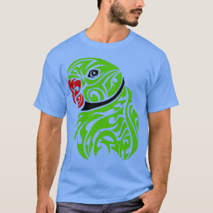 T-shirt tatouage de perroquet vert