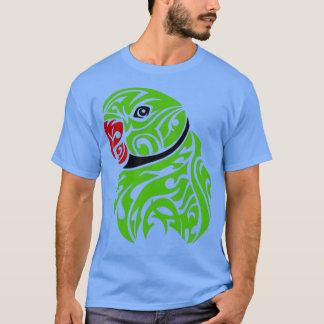 T-shirt tatouage de perroquet vert