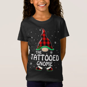 T-Shirt Tatouage Gnome Buffalo Plaid Matching Famille Chri