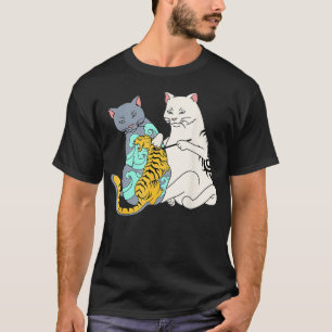 T-shirt Tatouage Irezumi Artiste Chat Traditionnel Japonai