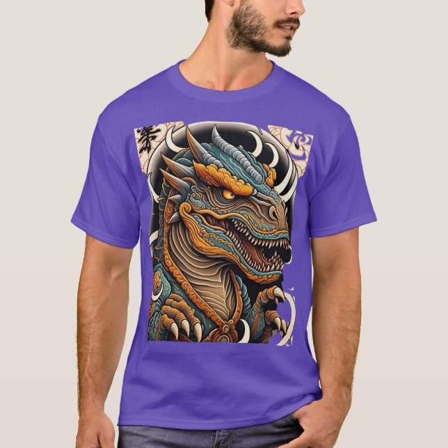 T-shirt tatouage japonais Dinosaur (Devant)