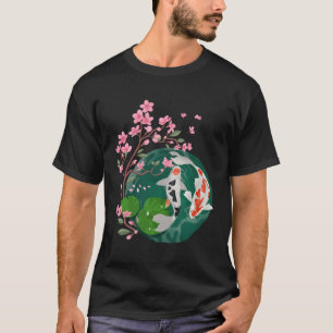 T-shirt Tatouage japonais Koi Poisson Cerise Fleur Tatouag