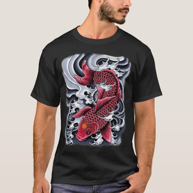 T-shirt Tatouage Koi Rouge (Devant)