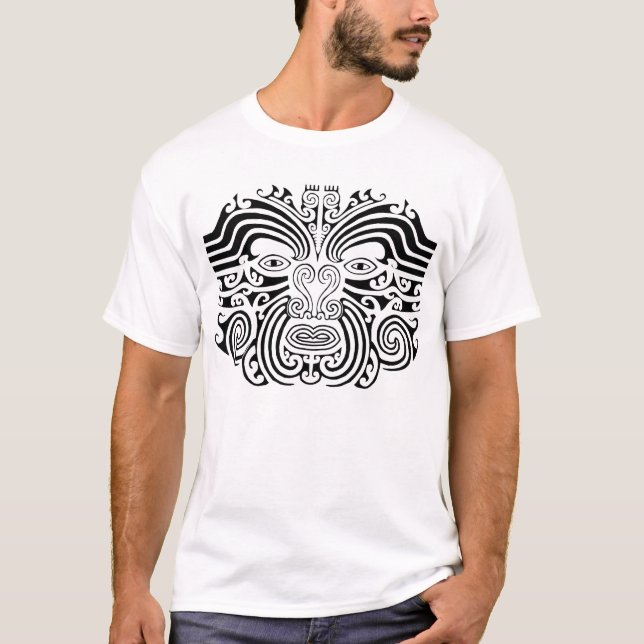 T-shirt Tatouage maori - noir et blanc (Devant)