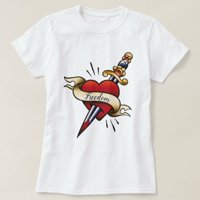 T-shirt Tatouage rétro (Design devant)