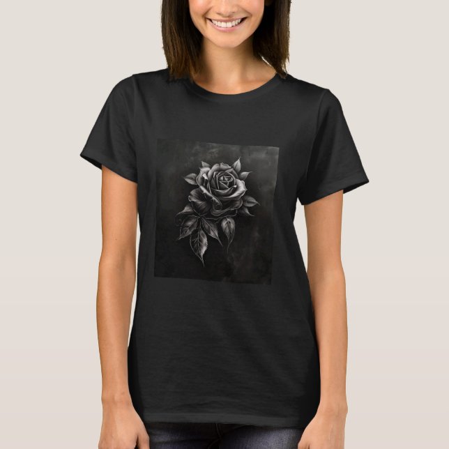 T-shirt tatouage rose vintage (Devant)