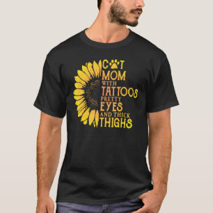 T-shirt Tatouage Tournesol Maman Avec Tatouages Jolies Yeu
