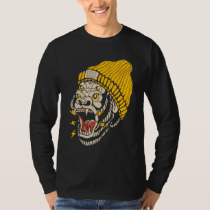 T-shirt Tatouage traditionnel américain de gorille encré à