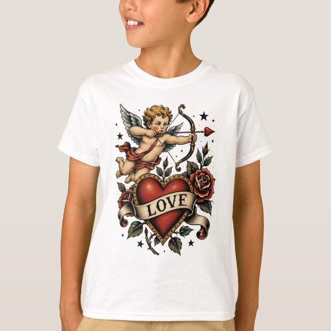 T-shirt Tatouage traditionnel cœur  (Devant)