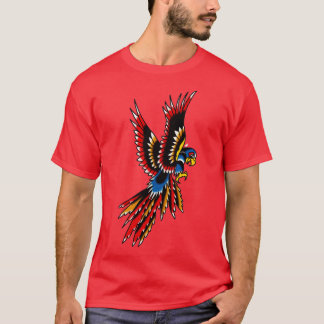 T-shirt tatouage traditionnel pirate perroquet