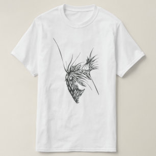 T-shirt Tatouage tribal abstrait papillon noir blanc art