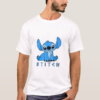 T-shirt Tatouage Tribal Alien Bleu - Stitch Polynésien Mig