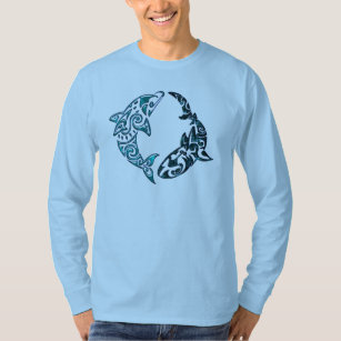 T-shirt Tatouage tribal de dauphin et de requin
