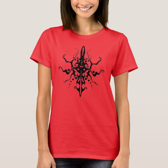 T-shirt Tatouage tribal Masque Abstrait - noir (Devant)