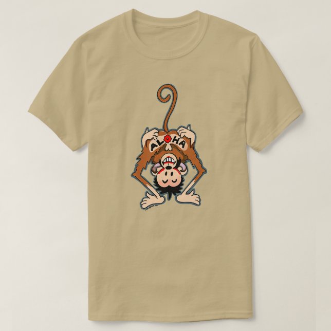 T-shirt Tatouage vintage Aloha Monkey (Design devant)
